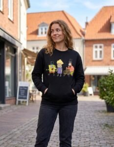 Pullover Máscara De Látex Linda Jovencita Mujer