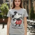 Playera Mascara De Látex Mickey Pencils Mujer