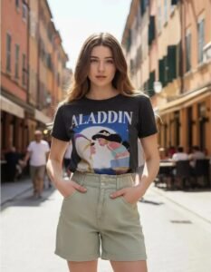 Playera Mascara De Latex A Whole New World Mujer