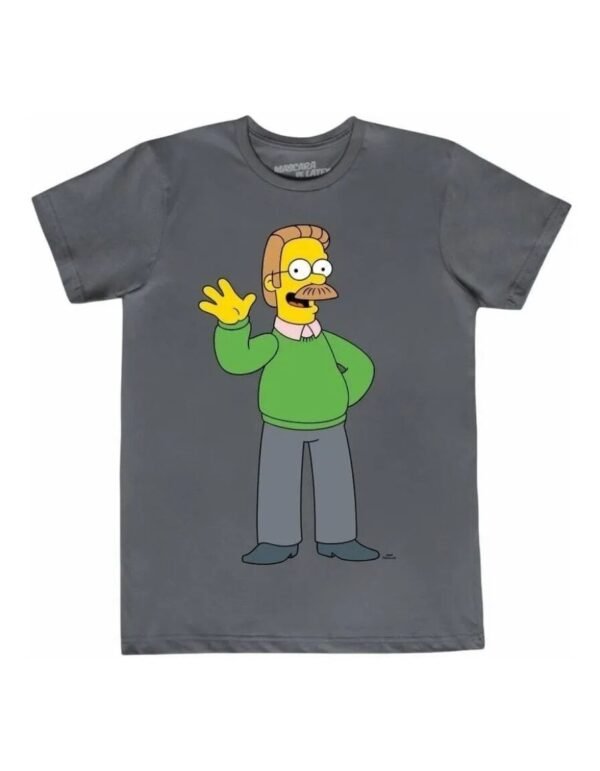 Playera Máscara De Látex Ned Flanders Hombre