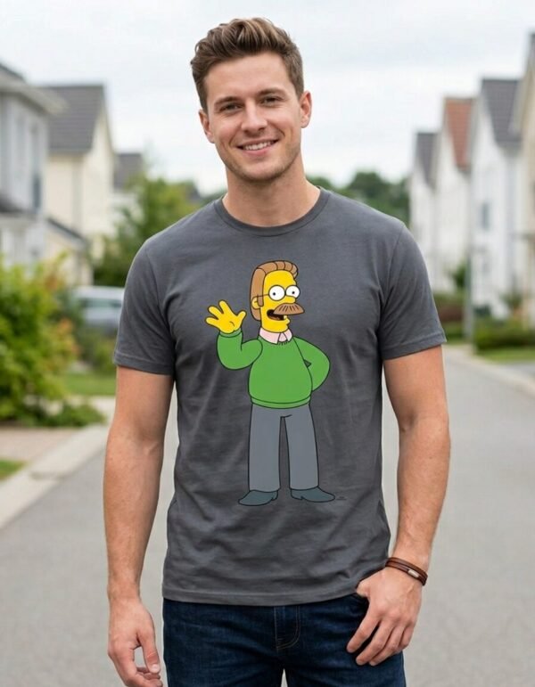 Playera Máscara De Látex Ned Flanders Hombre