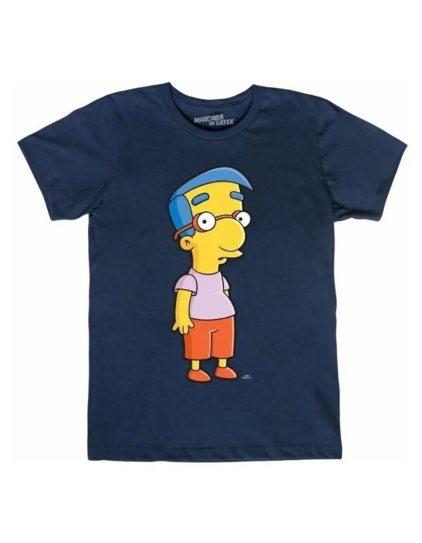 Playera Máscara De Látex Milhouse Van Houten Hombre