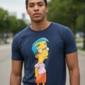 Playera Máscara De Látex Milhouse Van Houten Hombre