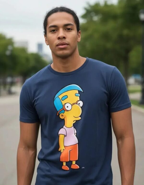 Playera Máscara De Látex Milhouse Van Houten Hombre