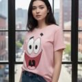 Playera Máscara De Látex Smiley Pat Mujer