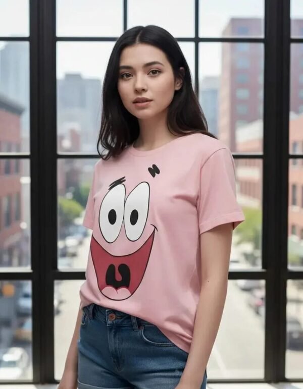Playera Máscara De Látex Smiley Pat Mujer