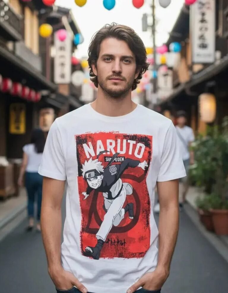 Playera Máscara De Látex Kyubi Jinchuriki Hombre