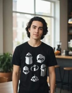 Playera Máscara De Látex Familia Parr Hombre
