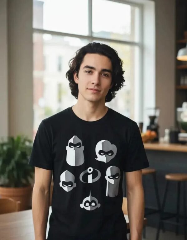 Playera Máscara De Látex Familia Parr Hombre