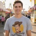 Playera Máscara De Látex Pull My String! Hombre