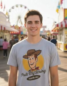 Playera Máscara De Látex Pull My String! Hombre