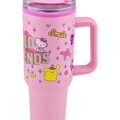 Termo Alto Doble Pared Con Asa Y Popote Personajes 1.2 L Hello Kitty