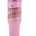 Termo Alto Doble Pared Con Asa Y Popote Personajes 1.2 L Hello KittyMaterial: Plastico/Acero Licencia: Sanrio Autenticidad: Producto FUN KIDS 100% original