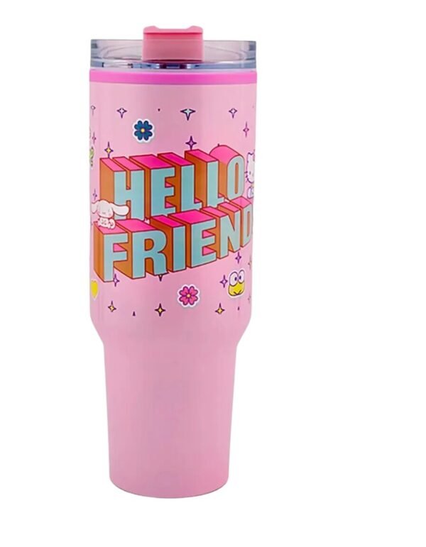 Termo Alto Doble Pared Con Asa Y Popote Personajes 1.2 L Hello KittyMaterial: Plastico/Acero Licencia: Sanrio Autenticidad: Producto FUN KIDS 100% original