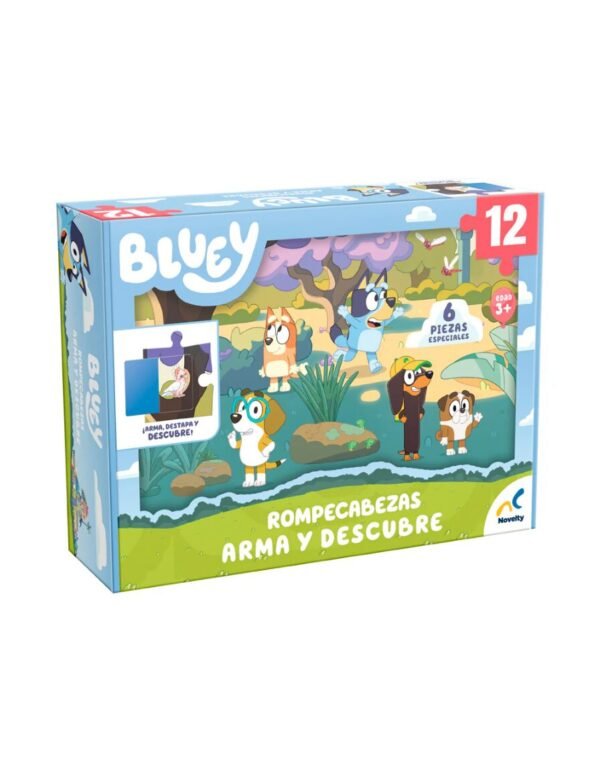 Rompecabezas Infantil de Bluey Arma Y Descubre 12 Piezas Rompecabezas Infantil de Bluey Arma Y Descubre 12 Piezas