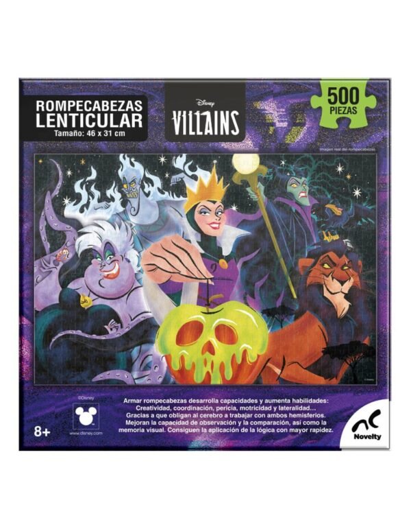 Rompecabezas Villanos Lenticular Grande 500 Piezas