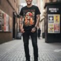 Playera Máscara De Látex Born To Rock Hombre