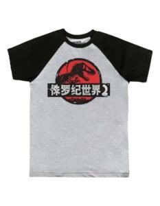 Playera Máscara De Látex T-rex Raglan Hombre