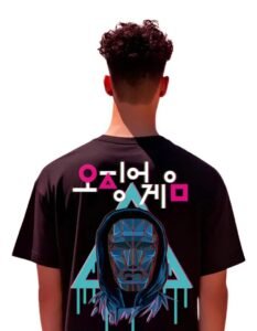 Playera Máscara De Látex Juego Del Calamar Squid Game Hombre