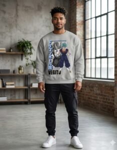 Pullover Máscara De Látex Dragon Ball Vegito Hombre