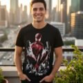 Playera Mascara De Latex Ultimate Spider-man Hombre