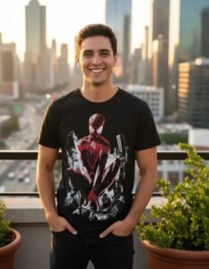 Playera Mascara De Latex Ultimate Spider-man Hombre