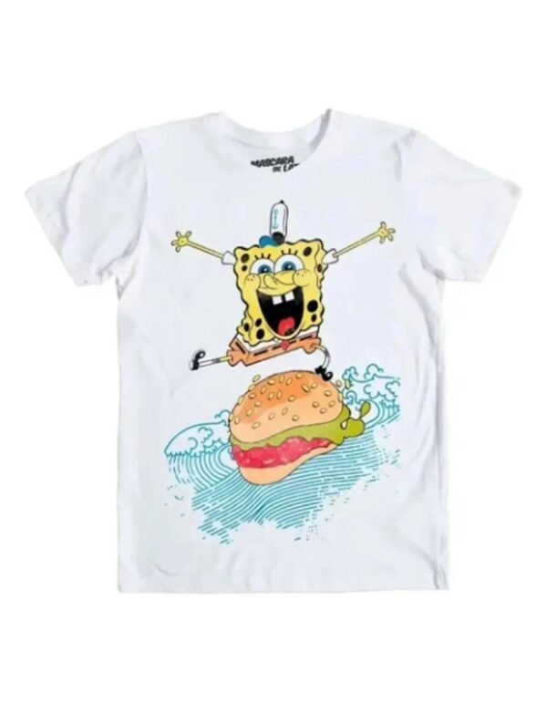 Playera Máscara De Látex Surf Esponja Hombre Playera Máscara De Látex Surf Esponja Hombre