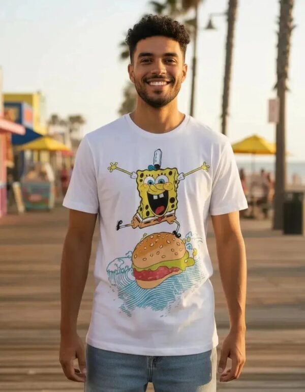 Playera Máscara De Látex Surf Esponja Hombre Playera Máscara De Látex Surf Esponja Hombre