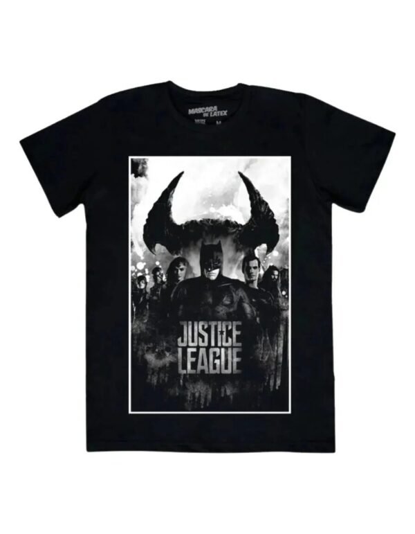 Playera Máscara De Látex Justice League Póster Hombre