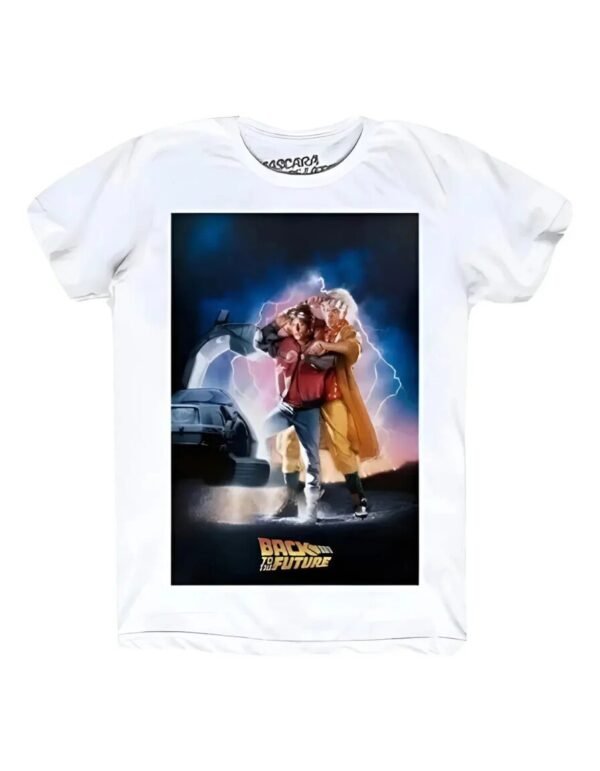 Playera Máscara De Latex Back To The Future Poster Hombre Playera Máscara De Latex Back To The Future Poster Hombre