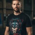 Playera Mascara De Látex Gladiador Odinson Hombre