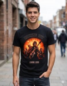Playera Máscara De Látex Rocking Out Hombre