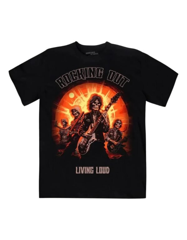 Playera Máscara De Látex Rocking Out Hombre