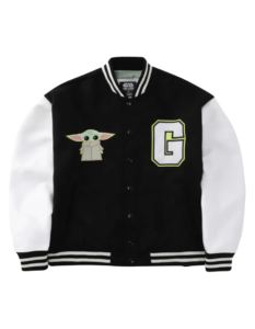 Varsity Jacket Máscara De Látex Star Wars Grogu Hombre