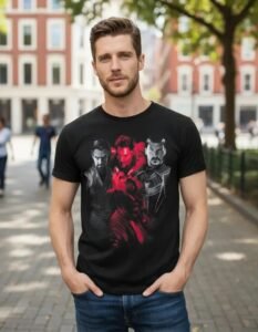 Playera Máscara De Látex Threat To Our Universe Hombre