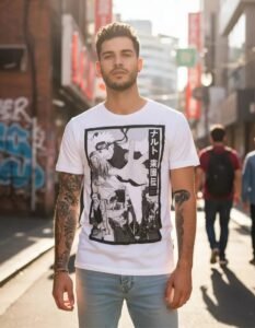 Playera Máscara De Látex Aldea De La Hoja Hombre