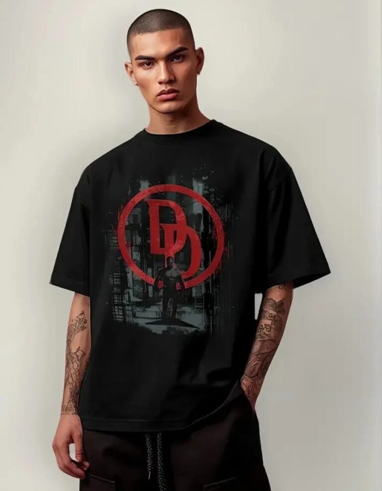 Playera Máscara De Látex Daredevil Logo Hombre