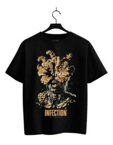 Playera Máscara De Látex Infection Is Forever Hombre