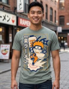 Playera Máscara De Látex Naruto Favorite Ramen Hombre
