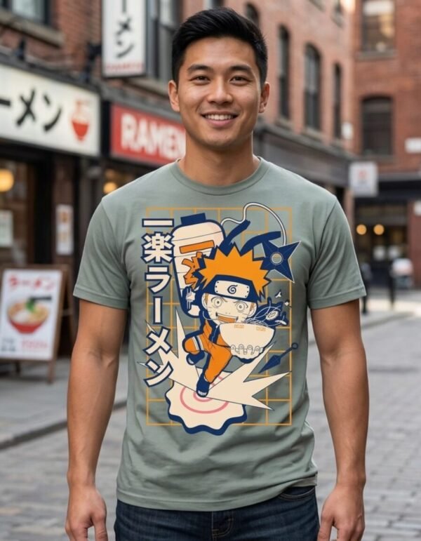 Playera Máscara De Látex Naruto Favorite Ramen Hombre Playera Máscara De Látex Naruto Favorite Ramen Hombre