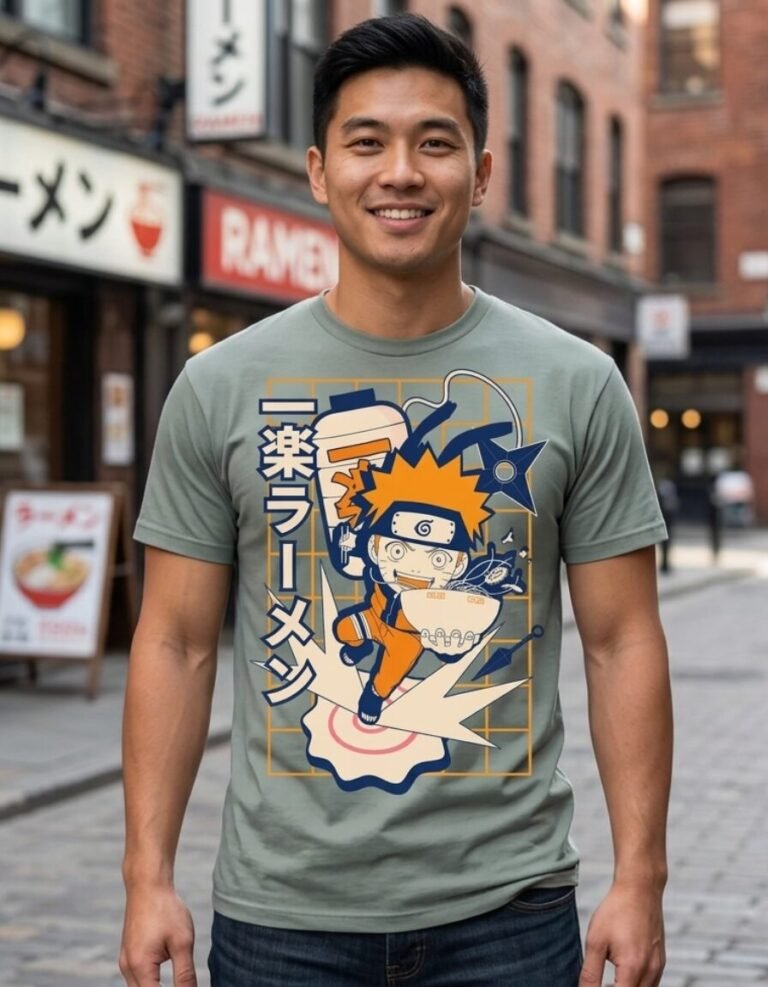 Playera Máscara De Látex Naruto Favorite Ramen Hombre