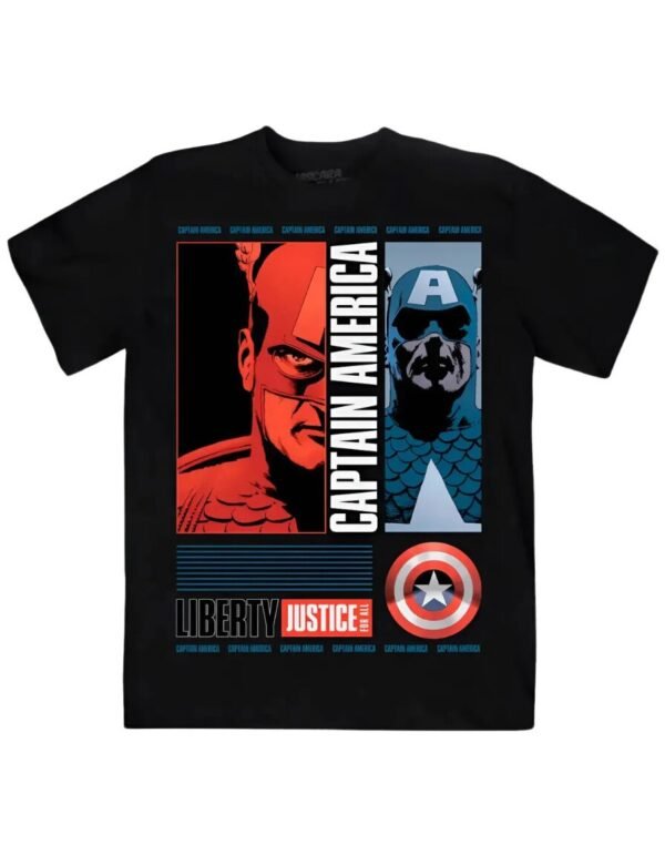 Playera Máscara De Látex Marvel Captain America Hombre