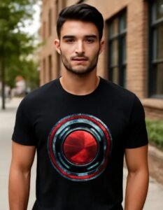 Playera Mascara De Látex Jl Cyborg Logo Hombre