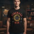Playera Mascara De Látex Fireball Him Hombre
