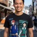 Playera Máscara De Látex Shoto Y Midoriya Hombre