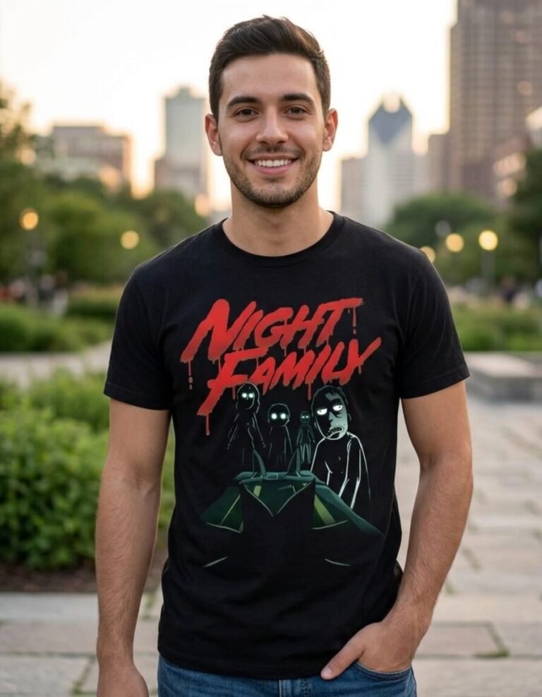 Playera Máscara De Látex Night Family Hombre