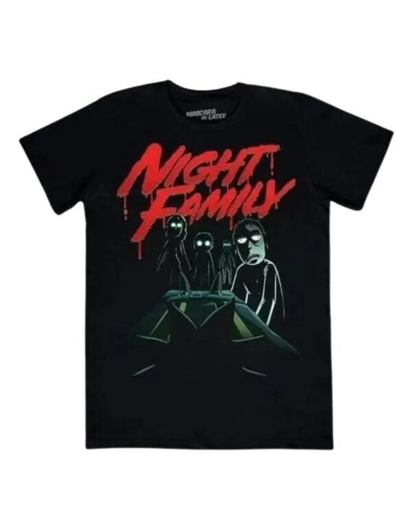 Playera Máscara De Látex Night Family Hombre