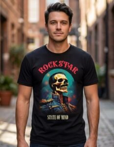 Playera Máscara De Látex Rock Star Hombre