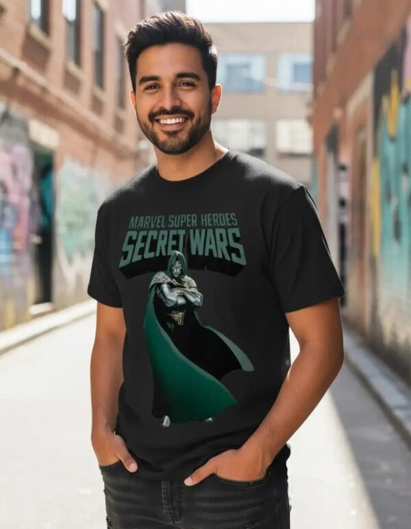 Playera Máscara De Látex Marvel Doom Hombre