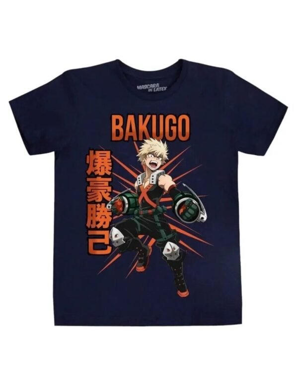 Playera Máscara De Látex Bakugo Hombre